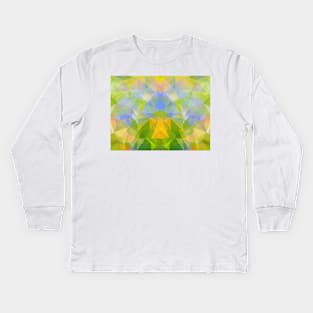 Abstract color triangle geometrical background Kids Long Sleeve T-Shirt